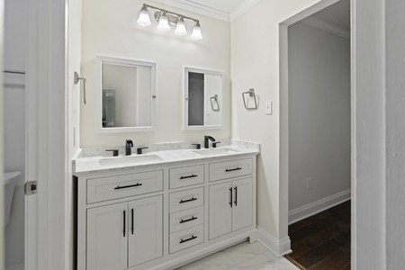 Bathroom Renovation & Baseboard Upgrade in Kenner, LA