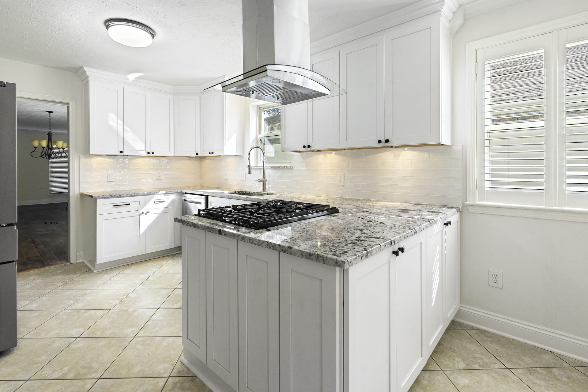 Renovated New Orleans home interior with new flooring